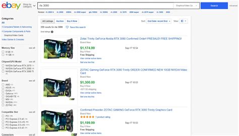 Nvidia RTX 3080 cards are selling for thousands on eBay, and people are ...