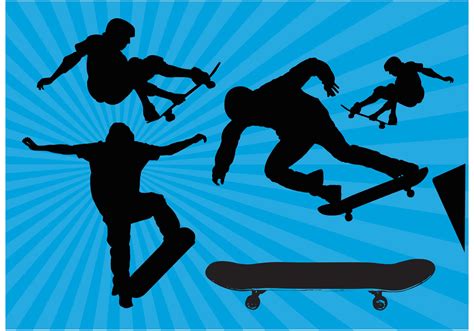 Skateboard Silhouette Vectors - Download Free Vector Art, Stock Graphics & Images