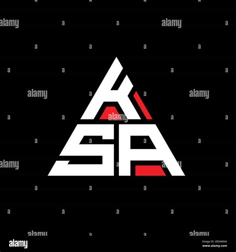 KSA triangle letter logo design with triangle shape. KSA triangle logo design monogram. KSA ...