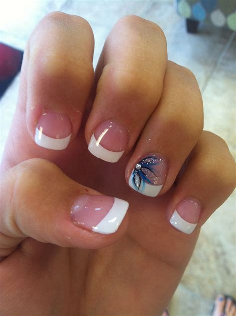 Prom nails! | French tip acrylic nails, Short square acrylic nails ...