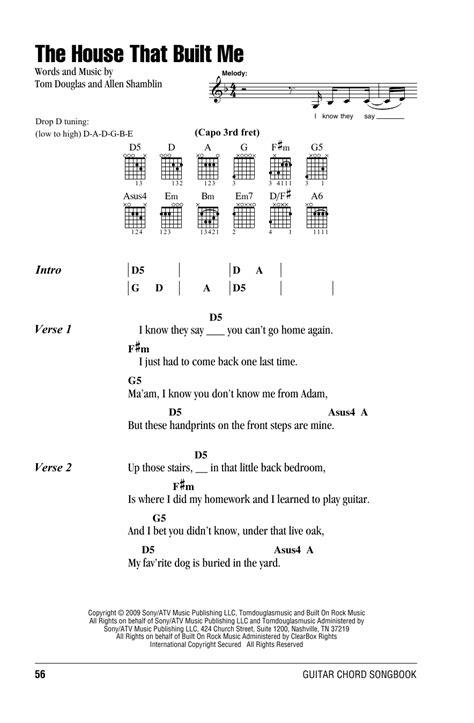 The House That Built Me by Miranda Lambert - Guitar Chords/Lyrics ...