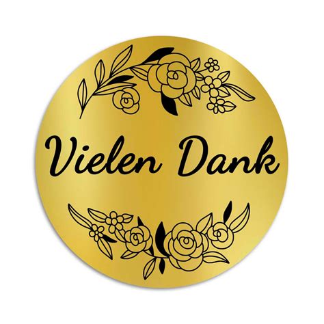 Vielen Dank Aufkleber - rund in 3 o. 4cm - Tolle Sticker- Farbauswahl!