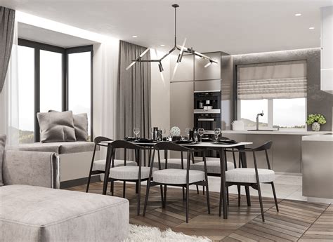 Design studio apartments in a modern style on Behance