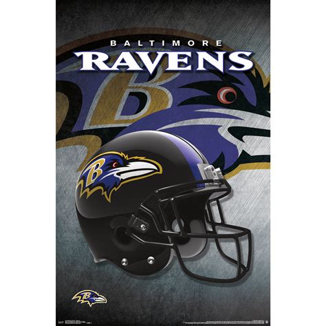 Baltimore Ravens Helmet 22'' x 34'' Logo Poster - Walmart.com - Walmart.com