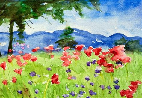 Landscape painting fine art print of my original watercolor