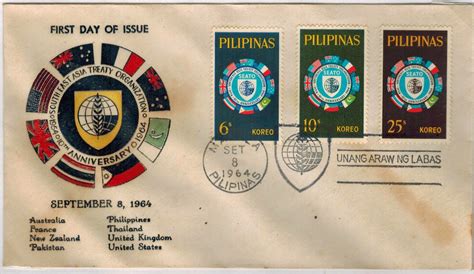 Philippine Republic Stamps : 1964 Manila Pact 10th Anniversary