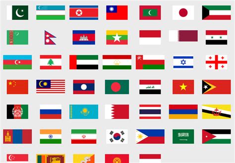 Asia: Flags - Flag Quiz Game - Seterra