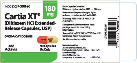 Cartia XT - FDA prescribing information, side effects and uses