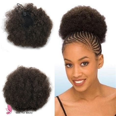 Synthetic Afro Curly Hair Chignon Synthetic Hair Buns Hairpiece Fake Hair Hairpiece Fast Bun ...