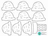 Ice Cream Scoop Coloring Pages Printable Coloring sketch template