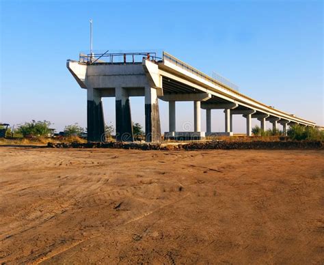 Bridge in Construction Process Stock Photo - Image of metal ...