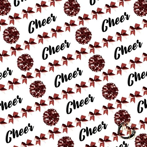 Maroon Cheerleading Digital Paper Download With Shiny Pom | Etsy UK