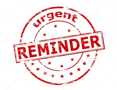 Urgent reminder — Stock Vector © carmenbobo #74466215