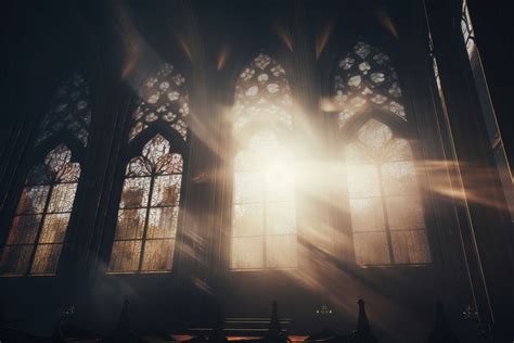 Cathedral light architecture sunlight. AI | Free Photo - rawpixel