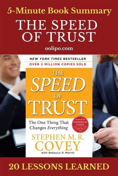 The Speed of Trust Summary (5 Minutes): 20 Lessons Learned & PDF file