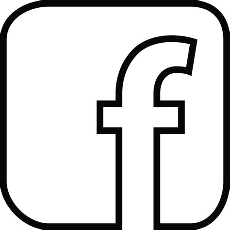 facebook_black_outline_logo_transparent_background_png_font_icon_vector ...