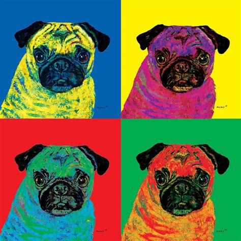 Warhol Pug Painting | Pug art, Pugs, Dog art