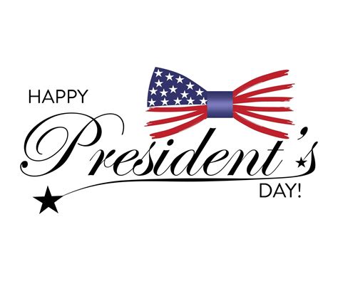 Happy President's Day in USA with stars and bow tie. Script ...