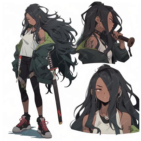 Premium Photo | Anime character concept art