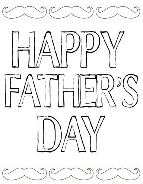 Free Fathers Day Printable Cards To Color - Printable Templates