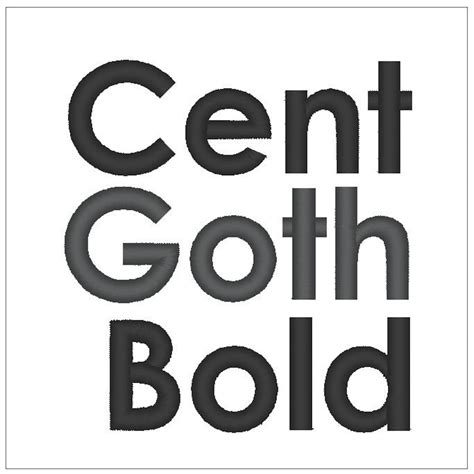 Century Gothic BOLD Font 1 2 and 3 Inch EXP Bernina - Etsy