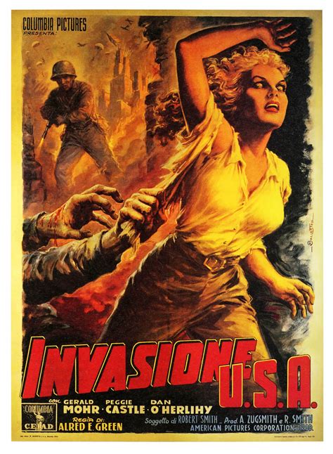 Vintage Film Movie Poster Invasion USA Classic Canvas Paintings Vintage ...