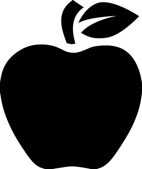 Clipart Reverse White Apple Clip Art Transparent Apple - Black Apple Icon Png - Full Size ...