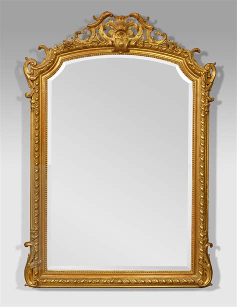 Antique gilt mirror, French antique mirror, antique gold mirror, 19th century gilt mirror, c19 ...