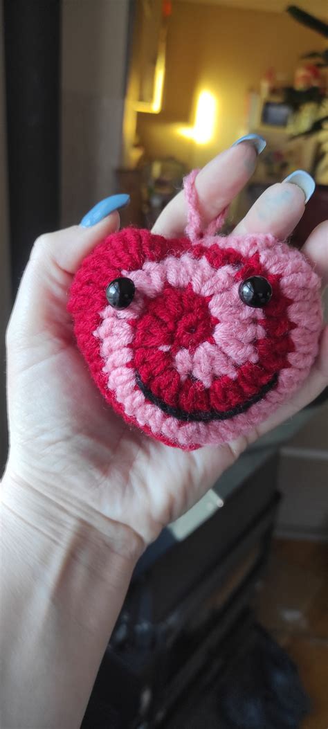 Crochet Heart Keychain Pattern Valentines Gift Diy Valentine - Etsy