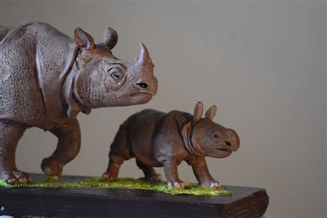 One Horn Rhino Sculpture/Model by Indiwild, 1 of the best Sculpture - Wildlifekart is an online ...