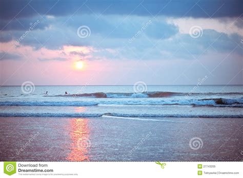 Bali Kuta Beach sunset stock image. Image of beach, nusa - 27743205