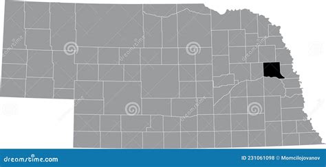 Location Map of the Dodge County of Nebraska, USA Stock Vector ...