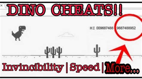 Chrome Dino Game Cheats | Invincibility , Speed Cheat and many more