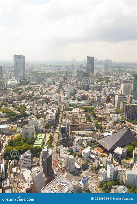 View of Tokyo from Tokyo Tower Editorial Stock Image - Image of rise, high: 25489914