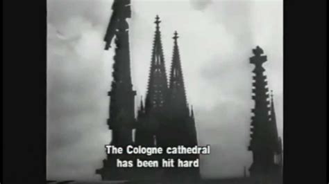 British terror bombing - Cathedral of Cologne hit by seventy bombs ...