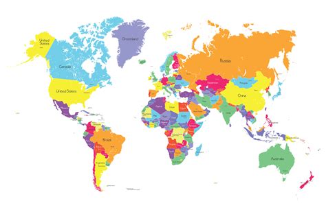 Earth Map Countries And Capitals