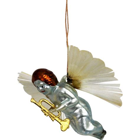 Antique Unusual German Blown Glass Angel Christmas Ornament ca1910 from ...