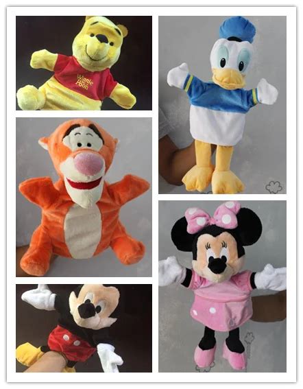 1pcs Original Hand Puppet Mickey Mouse Donald Duck Minnie mouse Tigger Plush Puppet Toys Gifts ...