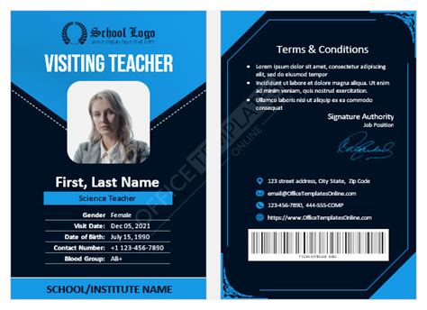 15+ Free Teacher ID Card Designs & Templates for MS Word