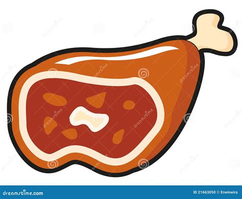 Illustration Of Cartoon Meat Stock Illustration - Image: 21663050