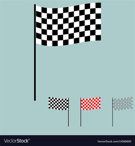 Racing flag black and white colour Royalty Free Vector Image