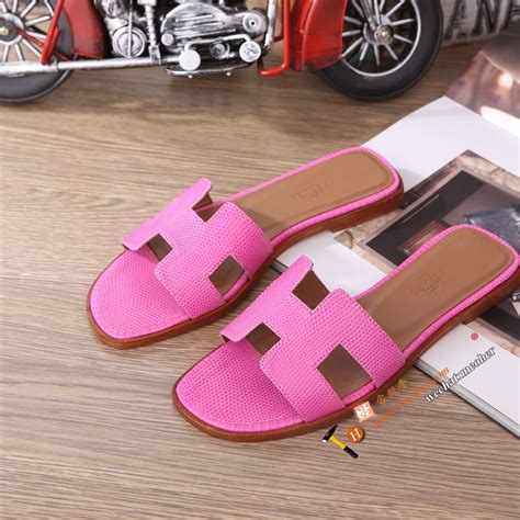 Hermes lizard slippers pink 💰 | Chic shoes flat, Hermes shoes, Pink shoes