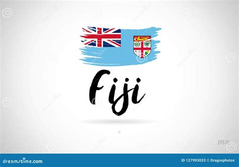 Fiji Country Flag Concept with Grunge Design Icon Logo Stock Vector - Illustration of ...