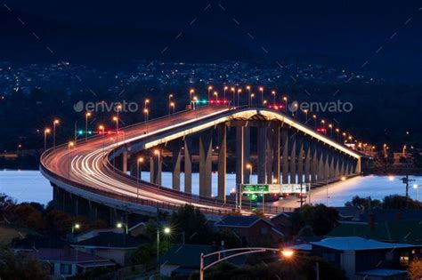 Tasman Bridge at Night by damien_loverso. Tasman Bridge at night, Hobart, Australia#Night, # ...