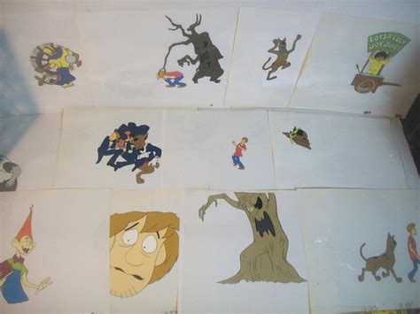 original 'Scooby Doo' ANIMATION ART collection 1980's lot of 12 ...