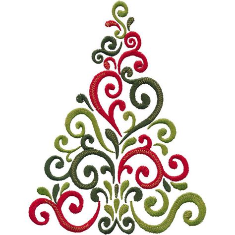 Christmas Tree Swirls | Christmas tree design, Embroidery supplies ...