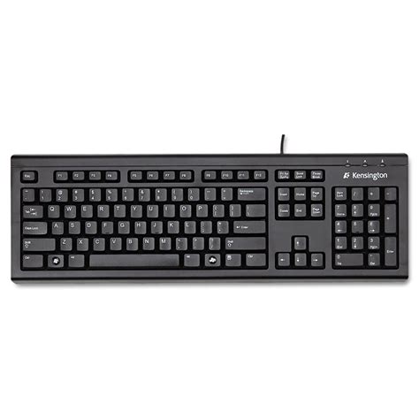 Keyboard for Life Slim Spill-Safe Keyboard, 104 Keys, Black - Office Stock USA