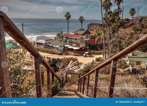 Beach Cottages Line Crystal Cove State Park Beach Editorial Stock Image - Image of county ...