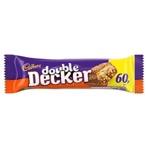 Cadbury Double Decker Chocolate Bar 60p 54.5g Std (Pack of 48) - British Chocolate Factory