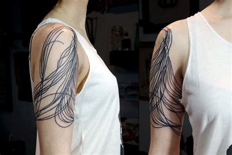 Flowing lines by LISA ORTH Line Tattoos, Arm Tattoos, Body Art Tattoos ...